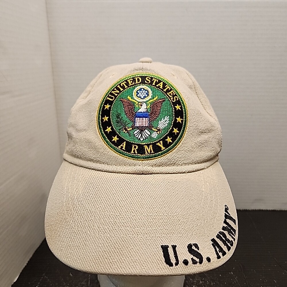 Vintage Army Veteran Mens Hat Strapback Cap Embroidered Patch Logo Eagle Shield